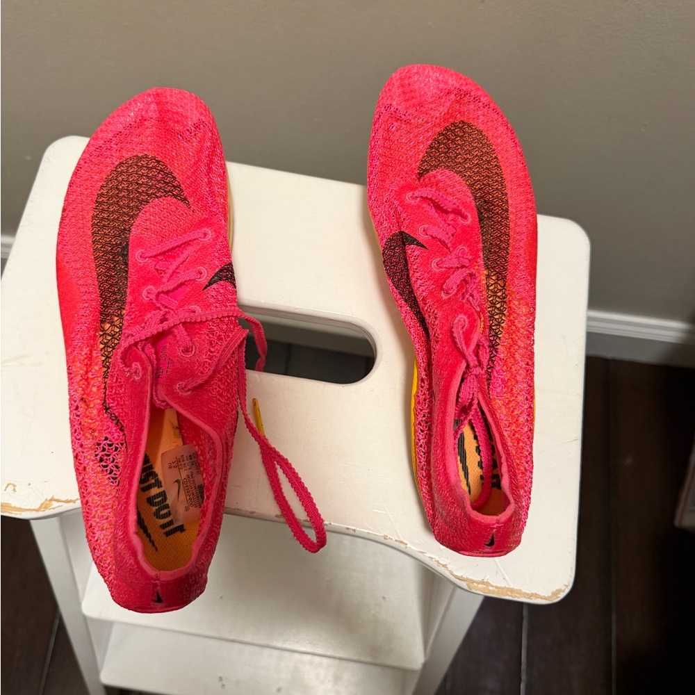 Nike Pink and Black Zoom Running Spikes
